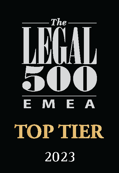 Legal 500'de 1 numara olarak yer aldığımız çalışma alanları
